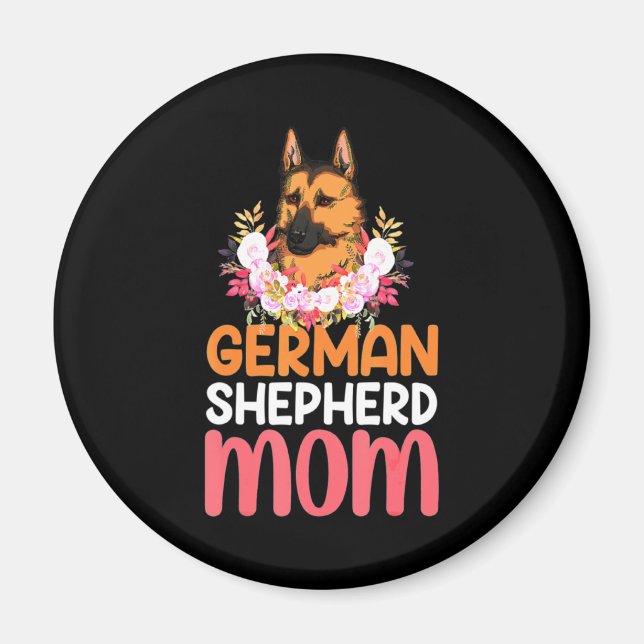 Mom German Shepard Shepherd Dog Magnet (Front)