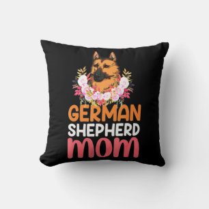 Mom German Shepard Shepherd Dog Throw Pillow