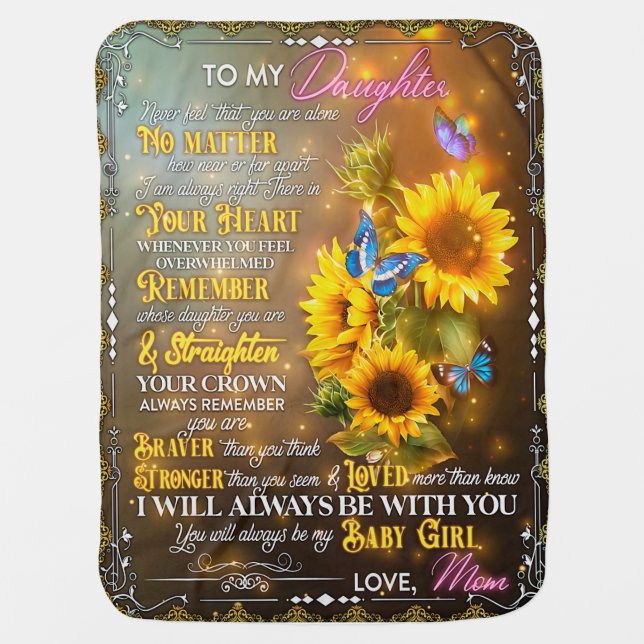 Mom Gift For Your Daughter Blanket Sunflower (Front)