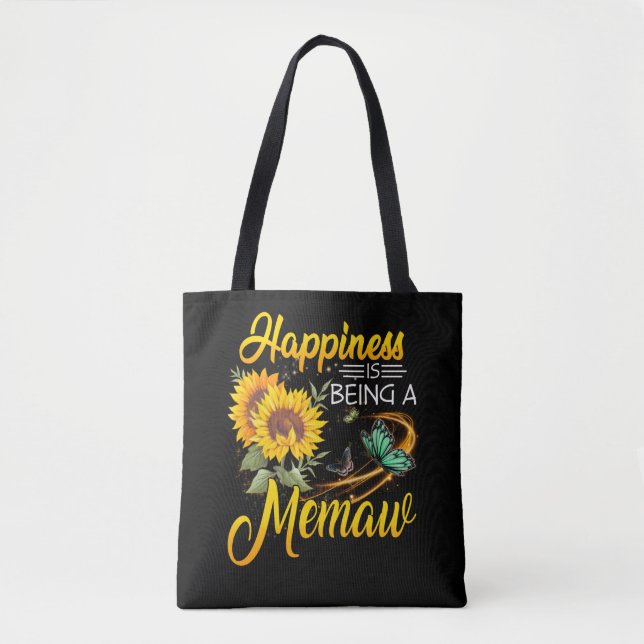 Mom Gift | Happiness Is Being A Mama Tote Bag (Front)