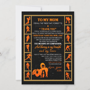 Mom Gift Letter To My Mom Love From Your Son Invitation
