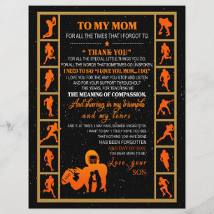 Mom Gift Letter To My Mom Love From Your Son Letterhead