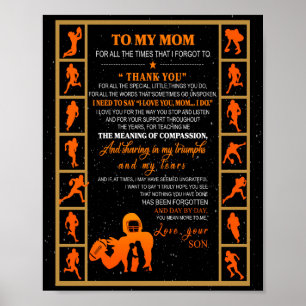 Mom Gift Letter To My Mom Love From Your Son Poster