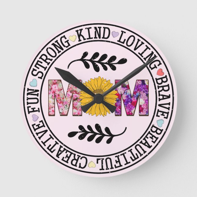 Mom Gift Round Clock (Front)