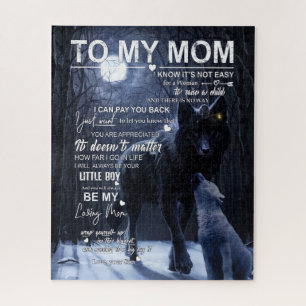 Mom Gifts   Letter To My Mom Love From Son Jigsaw Puzzle