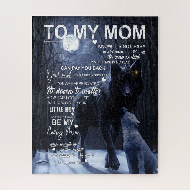Mom Gifts | Letter To My Mom Love From Son Jigsaw Puzzle (Vertical)