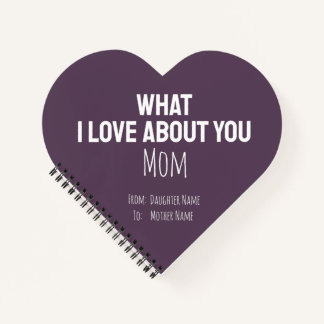 Mom Gifts Mother Simple For Her Modern Cute Heart Notebook