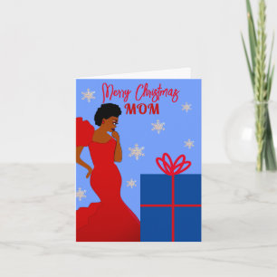 Mom Glam African American Christmas Card