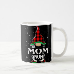 Mom Gnome Buffalo Plaid Matching Family Christmas Coffee Mug