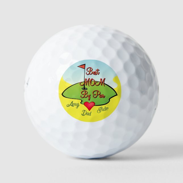 Mom Golfer  Golf Balls (Front)