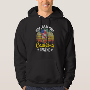 Mom Grandma Camping Legend American Flag Women Cam Hoodie