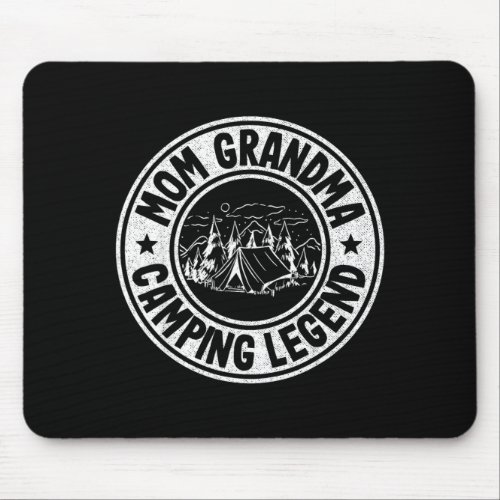 Mom grandma camping legend rv camper outdoor women mouse pad