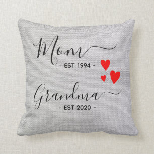 Mom Grandma established Pregnancy New Grandma Throw Pillow