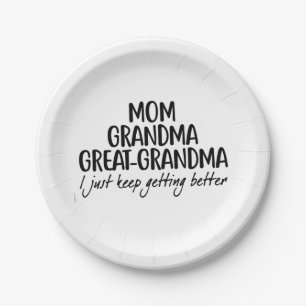 Mom Grandma Great-Grandma Mothers Day Paper Plates