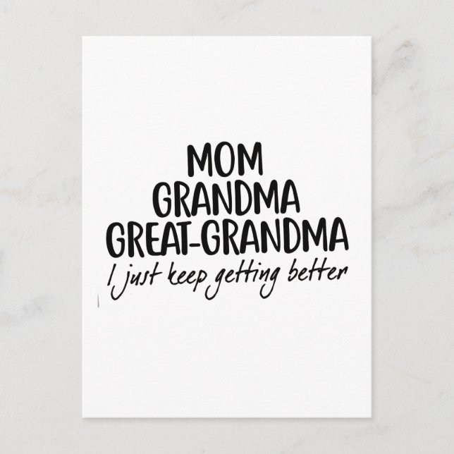 Mom Grandma Great-Grandma Mothers Day Postcard (Front)