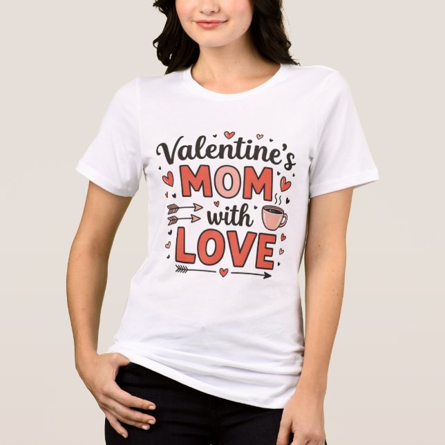 Mom grandma valentine  Tri-Blend shirt (Front)