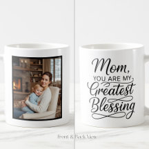 Mom Greatest Blessing Heartfelt Easy Custom Photo 