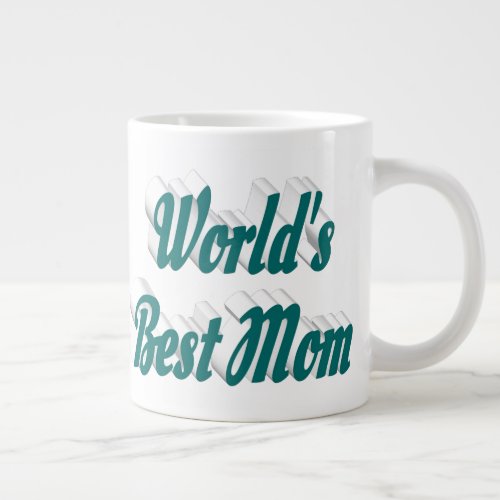 Mom green half typography Mothers Day Giant Coffee Mug