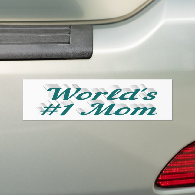 Mom green text bumper sticker (On Car)