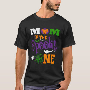 Mom Halloween 1St Birthday Matching Family Spooky  T-Shirt