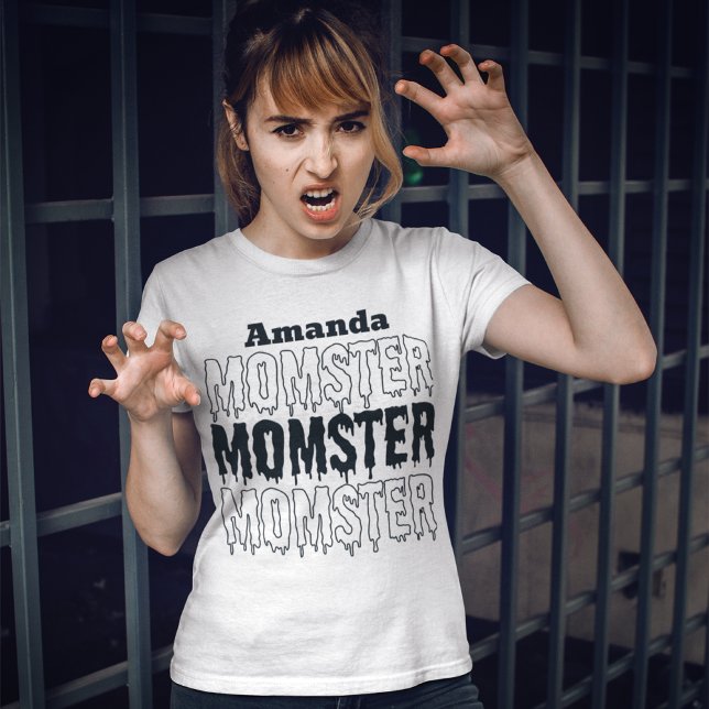 Mom Halloween Momster fall spooky season Tri-Blend Shirt (Mom Halloween Momster fall spooky season Tri-Blend Shirt)