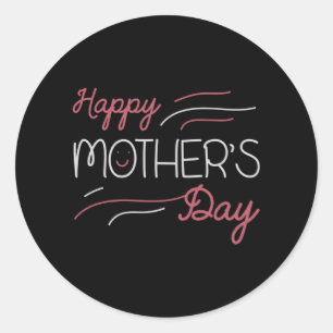 Mom - Happy Mother's day Classic Round Sticker