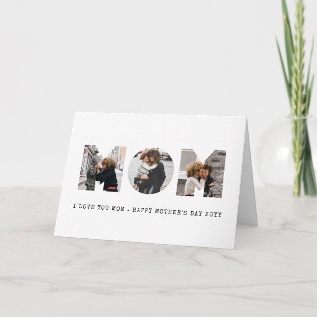 MOM Happy Mothers Day Photo Card (Front)