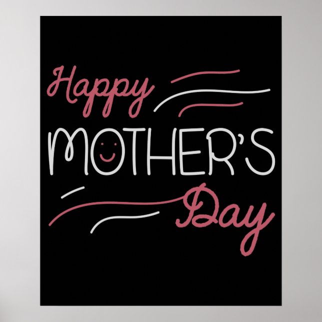 Mom - Happy Mother's day Poster (Front)
