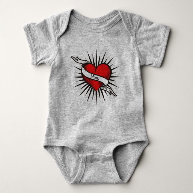 Mom Heart Bodysuit (Front)