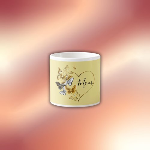 Mom Heart Butterfly  Espresso Cup