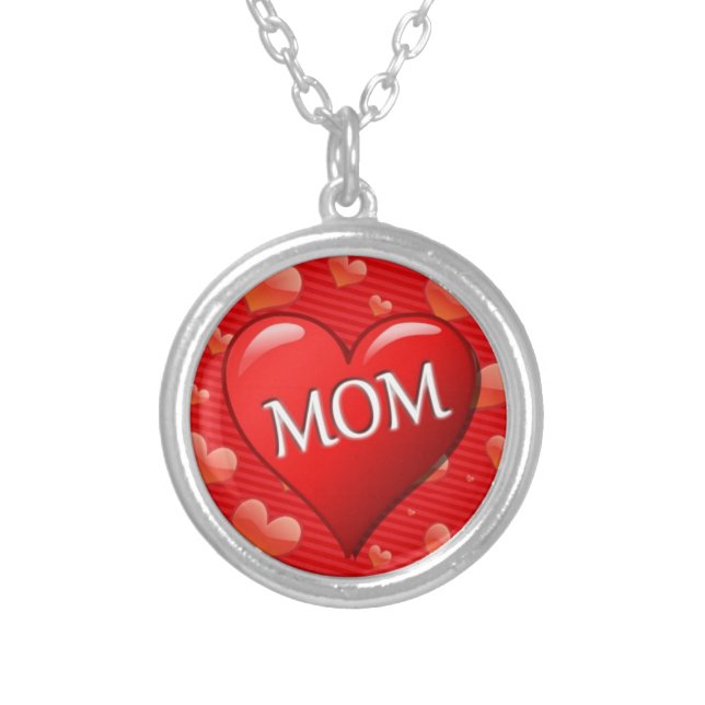 Mom Heart Necklace (Front)