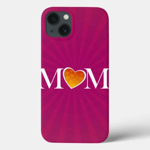 Mom Heart O Fuchsia iPhone 13 Case