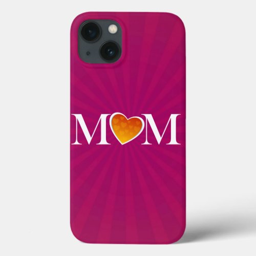 Mom Heart O Fuchsia iPhone 13 Case