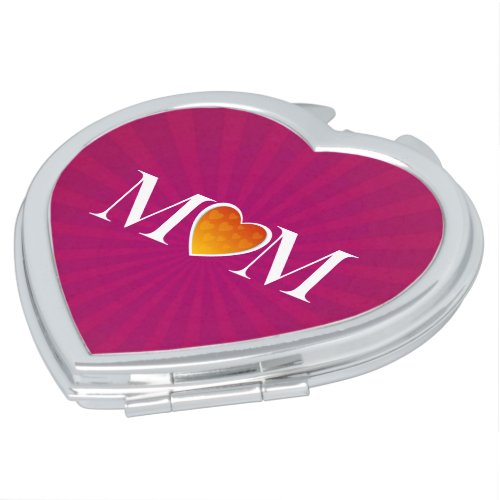Mom Heart O Fuchsia Mirror For Makeup