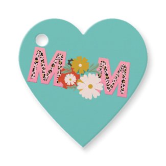 MOM Heart-Shaped Favor Tags