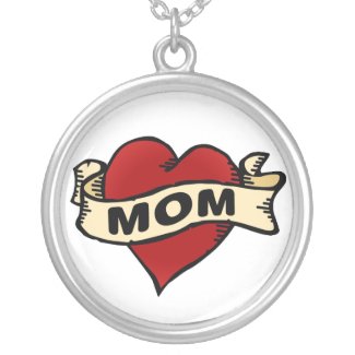 Mom Heart Tattoo Necklace necklace