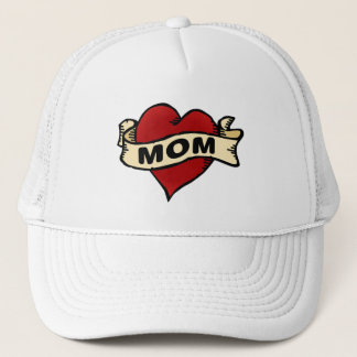 Mom Heart Tattoo Trucker Hat