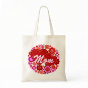 Mom Hearts and flowers love design bag