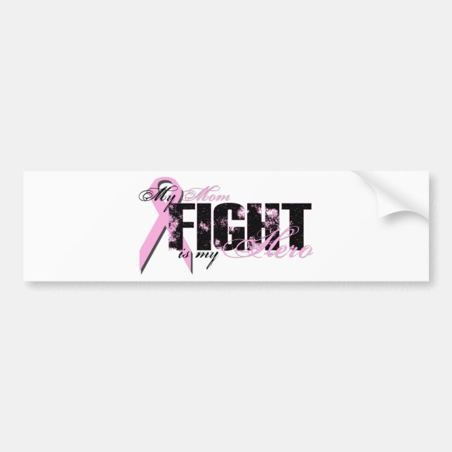 Mom Hero - Fight Breast Cancer Bumper Sticker (Front)