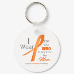 Mom - Hero in My Life - Leukemia Keychain