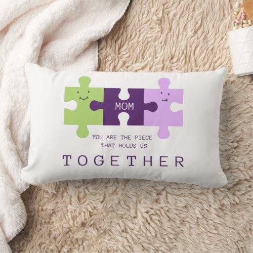 Mom Holds Us Together Throw Pillow