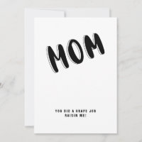 Mom Humor Funny Mothers Day Sayings Quotes Card