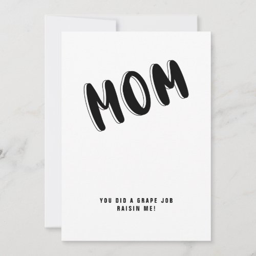 Mom Humor Funny Mothers Day Sayings Quotes Card