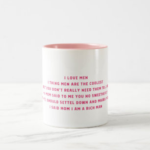 Mom, I Am A Rich Man Two-Tone Coffee Mug