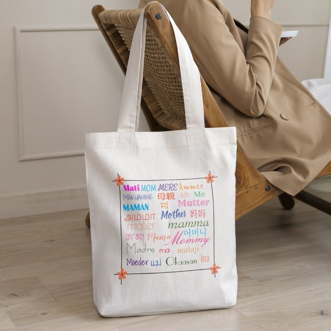 Mom I Can Call You In Different Languages Cute Tote Bag (Creator Uploaded)