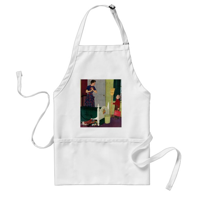 Mom, I Cleaned My Room! Adult Apron (Front)