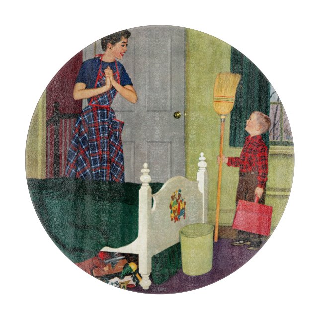 Mom, I Cleaned My Room! Cutting Board (Front)