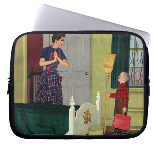 Mom, I Cleaned My Room! Laptop Sleeve (Front)