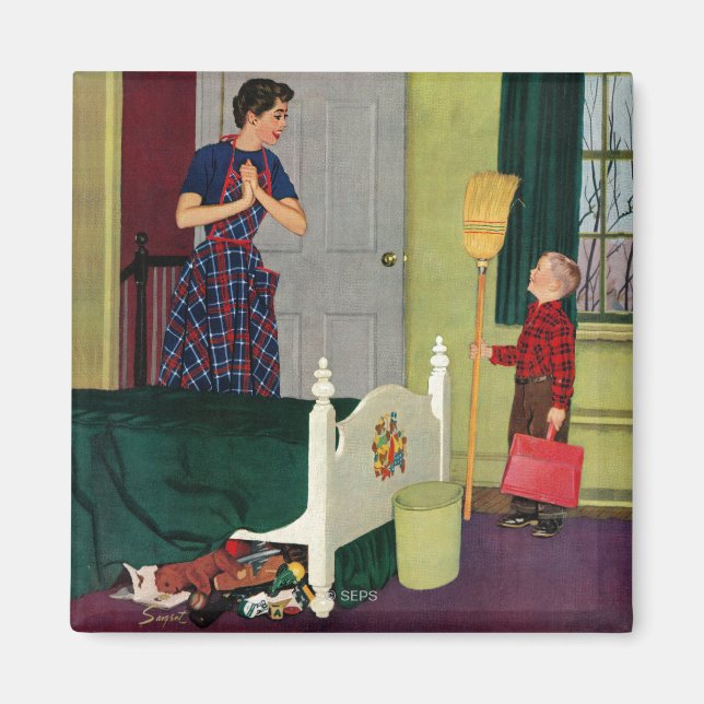 Mom, I Cleaned My Room! Magnet (Front)