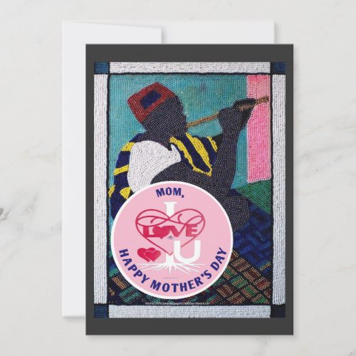 MOMI LOVE U HAPPY MOTHERS DAY Flat  Holiday Card